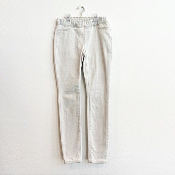 Eileen Fisher Women's Pull-On Skinny Jeans Light Grey Cream Elastic Waist XXS - Picture 1 of 6